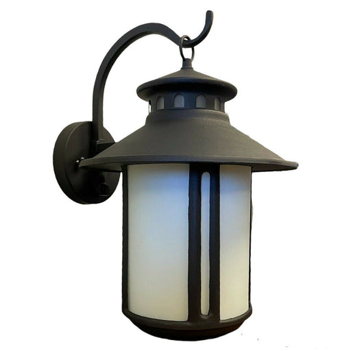 Trans Globe Lighting PL-45951BK-LED One Light GU24 LED Outdoor Wall Mount Lantern in Black Finish