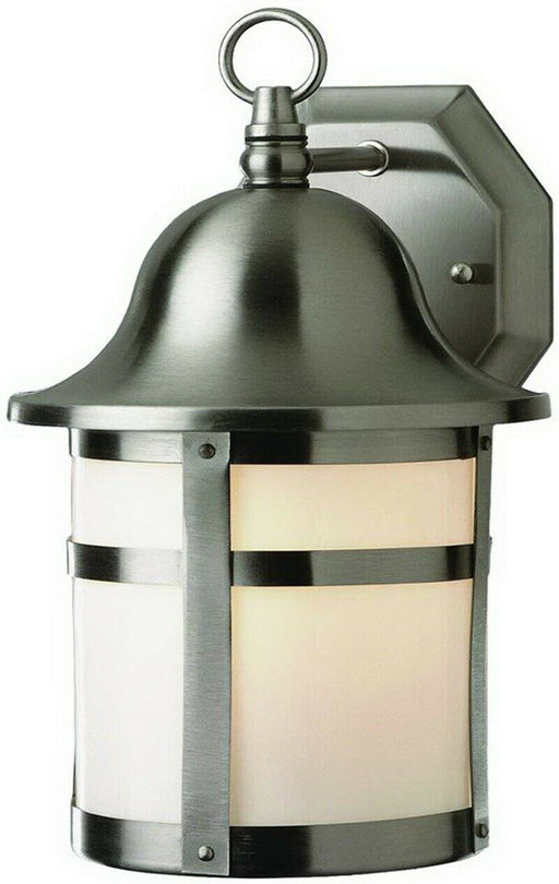 Trans Globe Lighting PL-44581BN-LED One Light Exterior Outdoor Wall Mount Lantern in Brushed Nickel Finish