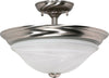 Nuvo Lighting 60-464 Triumph Collection Two Light Energy Star Efficient GU24 Semi Flush Ceiling Mount  in Brushed Nickel Finish