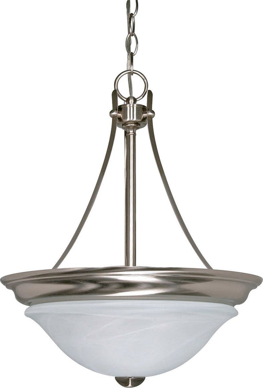 Nuvo Lighting 60-465 Triumph Collection Two Light Energy Star Efficient GU24 Hanging Pendant Chandelier in Brushed Nickel Finish