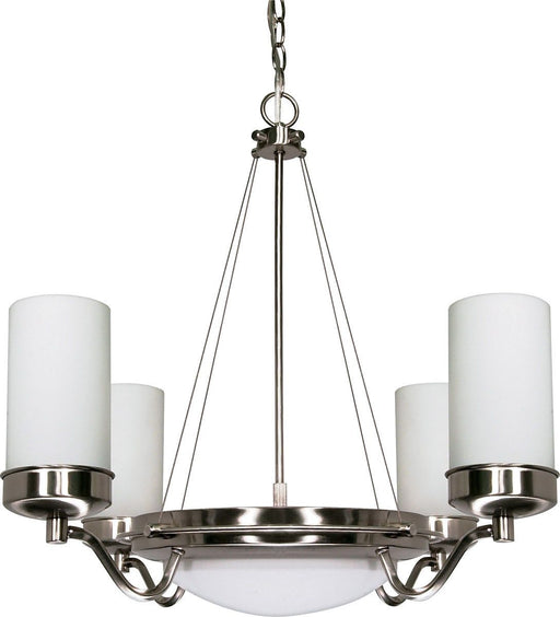 Nuvo Lighting 60-490 Polaris Collection Seven Light Energy Star Efficient GU24 Hanging Chandelier in Brushed Nickel Finish