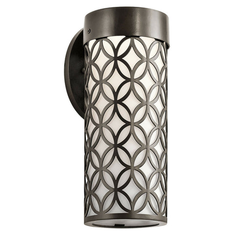 Kichler Lighting 49520AZTLED Cidney Collection LED Exterior Outdoor Wall Lantern in Architectural Bronze Finish