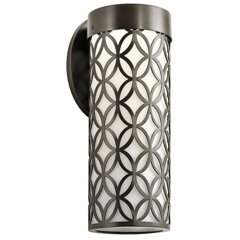 Kichler Lighting 49521AZTLED Cidney Collection LED Exterior Outdoor Wall Lantern in Architectural Bronze Finish