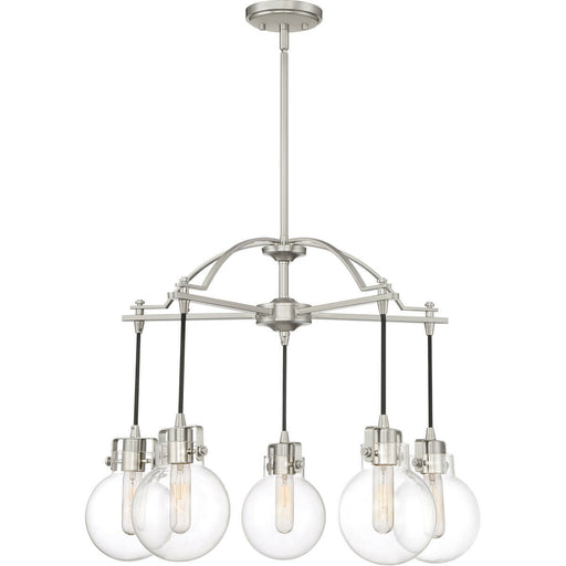 Quoizel Lighting SDL5005BN Sidwell Collection Five Light Hanging Pendant Chandelier in Brushed Nickel Finish