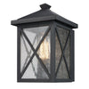 Trans Globe Lighting 50340 BK Leonis Collection One Light Outdoor Wall Lantern in Black Finish