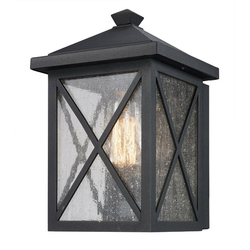 Trans Globe Lighting 50341 BK Leonis Collection One Light Outdoor Wall Lantern in Black Finish