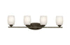 Kichler Lighting 5099 OZ Four Light Bath Vanity Wall Mount in Olde Bronze Finish