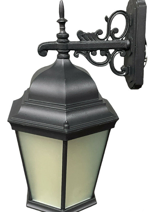 Trans Globe Lighting PL-451002-BK-LED Classical Collection One Light Exterior Outdoor Wall Lantern in Black Finish