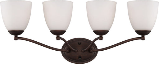 Nuvo Lighting 60-5154 Patton Collection Four Light Energy Star Efficient GU24 Bath Vanity Wall Mount in Prairie Bronze Finish