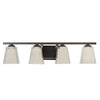 Kichler Lighting 5462 OZ Urban Ice Collection Four Light Bath Vanity Wall Mount in Olde Bronze Finish