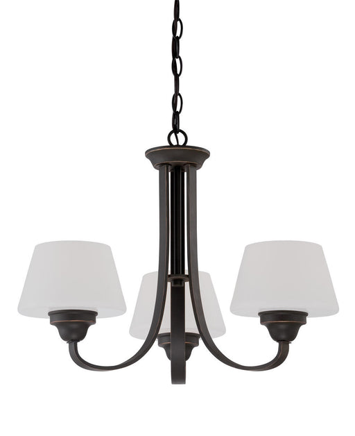 Nuvo Lighting 60-5324 Ludlow Collection Three Light Hanging Chandelier in Russet Bronze Finish