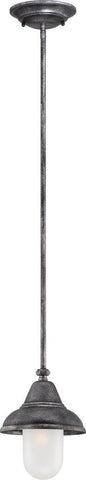 Nuvo Lighting 60-5536 Sutton Collection One Light Hanging Mini Pendant in Industrial Iron Finish