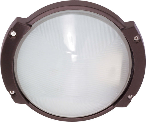 Nuvo Lighting 60-561 Signature Collection One Light Energy Efficient GU24 Exterior Outdoor Bulk Head Wall Lantern in Architectural Bronze Finish