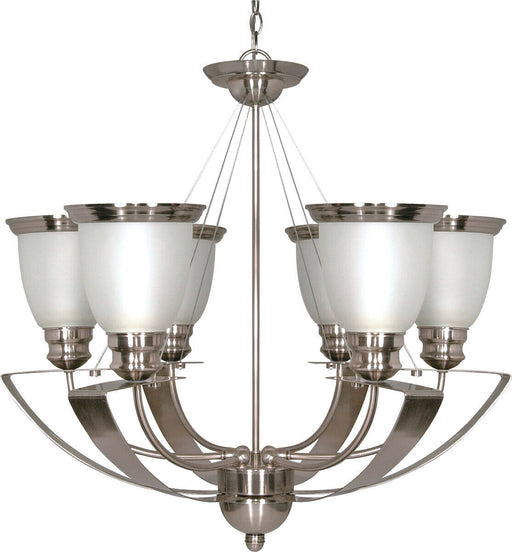 Nuvo Lighting 60-616 Palladium Collection Six Light Chandelier in Smoked Nickel Finish