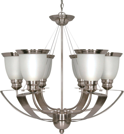 Nuvo Lighting 60-616 Palladium Collection Six Light Chandelier in Smoked Nickel Finish