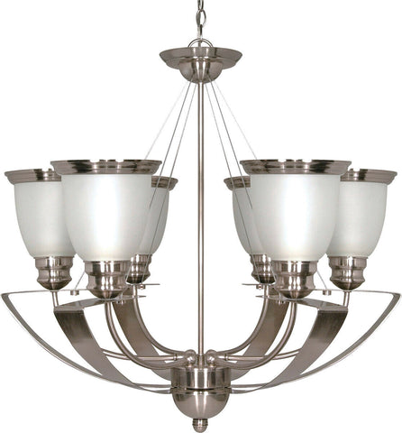 Nuvo Lighting 60-616 Palladium Collection Six Light Chandelier in Smoked Nickel Finish