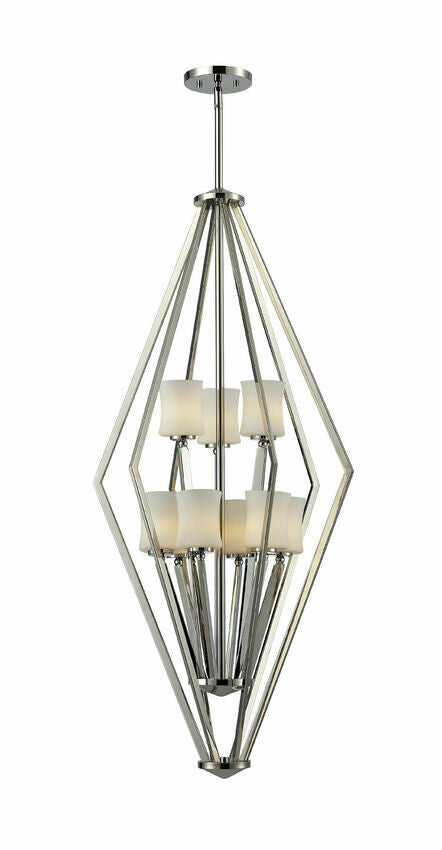 Z-Lite Lighting 608-9-CH Elite Collection Nine Light Hanging Pendant Chandelier in Polished Chrome Finish