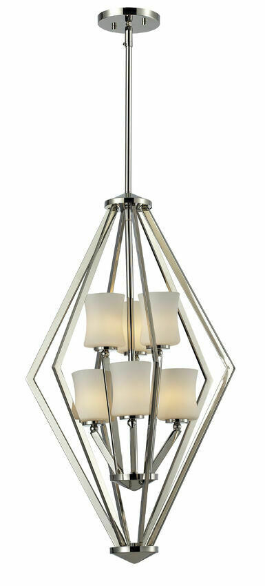 Z-Lite Lighting 608-6-CH Elite Collection Six Light Hanging Pendant Chandelier in Polished Chrome Finish