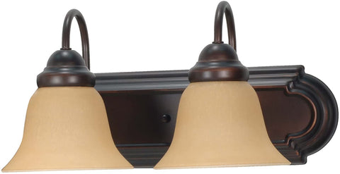 Nuvo Lighting 60-43121LED Ballerina Collection Two Light Energy Star Efficient GU24 Bath Vanity Wall Mount in Mahogany Bronze Finish