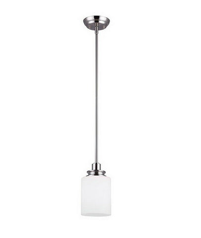 Rainbow Lighting 625A01BN One Light Hanging Mini Pendant in Brushed Nickel Finish