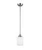 Rainbow Lighting 625A01BN One Light Hanging Mini Pendant in Brushed Nickel Finish