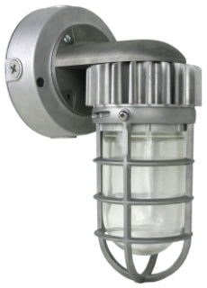 Grand VTL-955-5000 LED Rugged Vapor Proof Industrial Grade Outdoor Wet Location Rated Wall Lantern in Metallic Silver Finish