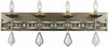Trans Globe Lighting 70774 ASL Four Light Bath Vanity Wall Fixture in Antique Silver Finish