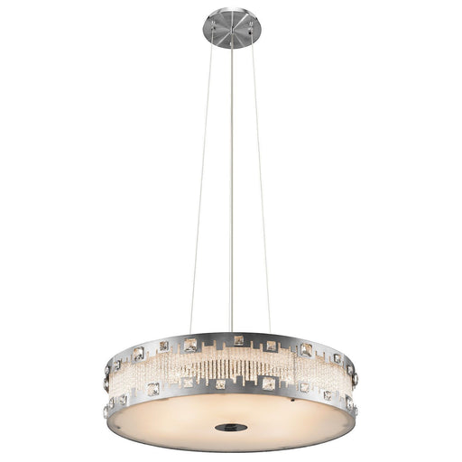 Elan by Kichler Lighting 83035 Signature Collection Eight Light Hanging Pendant Chandelier in Brushed Nickel Finish