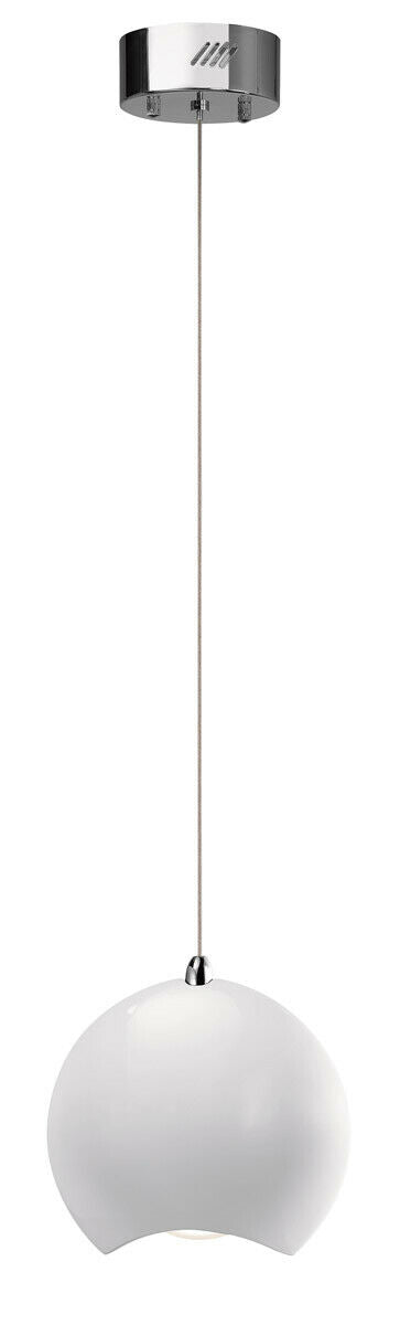 Elan by Kichler Lighting 83311 Minn Collection LED Hanging Mini Pendant in Chrome and White Finish