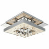 Elan by Kichler Lighting 83411 Crushed Ice Square Collection LED Flush Mount Ceiling Light in Polished Chrome Finish