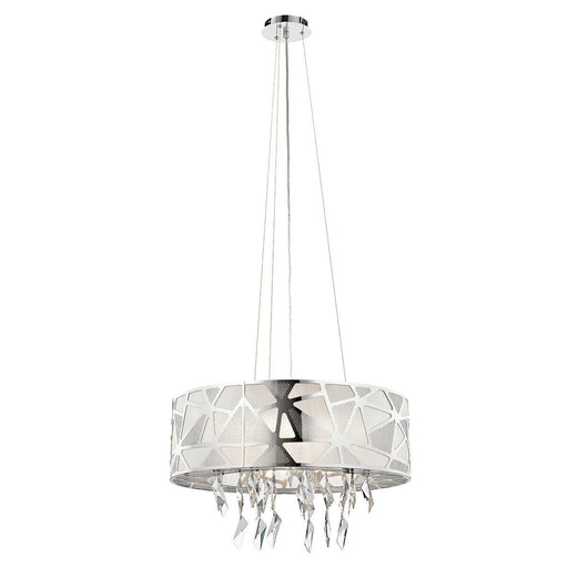 Elan by Kichler Lighting 83584 Angelique Collection Six Light Hanging Pendant Chandelier in Polished Chrome Finish