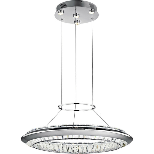 Elan by Kichler Lighting 83621 Joez Collection LED Hanging Pendant Chandelier in Crystal and Polished Chrome  Finish