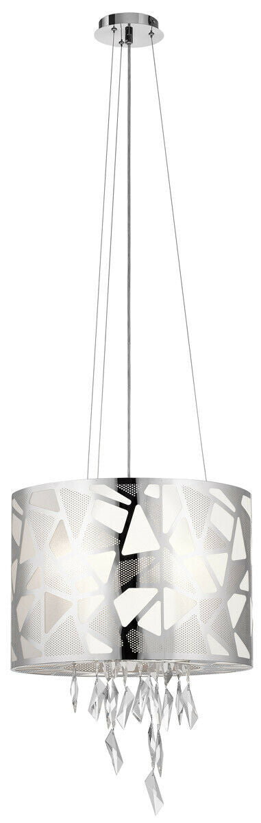 Elan by Kichler Lighting 83676 Angelique Collection Four Light Hanging Pendant Chandelier in Polished Chrome Finish