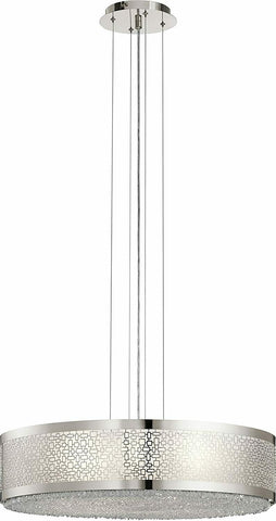 Elan by Kichler Lighting 83683 Massimo Collection Eight Light Hanging Pendant Chandelier in Polished Nickel Finish