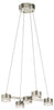 Elan by Kichler Lighting 83706 Avenza Collection LED Five Light Hanging Pendant Chandelier in Brushed Nickel Finish