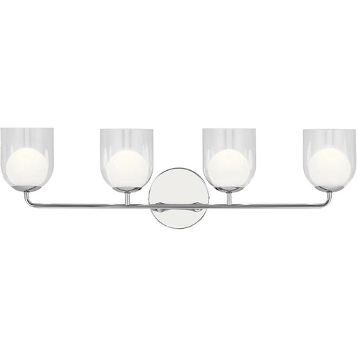 Elan by Kichler Lighting 84060 Beryl Collection Four Light LED Bath Vanity Wall Light in Polished Chrome Finish