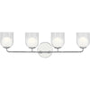 Elan by Kichler Lighting 84060 Beryl Collection Four Light LED Bath Vanity Wall Light in Polished Chrome Finish