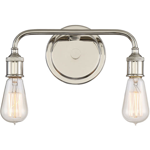 Quoizel Lighting MNO8602IS Menlo Collection Two Light Bath Bar in lmperial Silver Finish