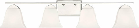 Quoizel Lighting CTW8604PK Four Light Bath Bar in Polished Nickel Finish