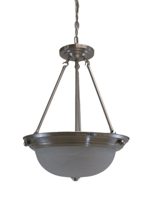 Trans Globe 8912 BN Three Light Pendant Chandelier in Brushed Nickel Finish