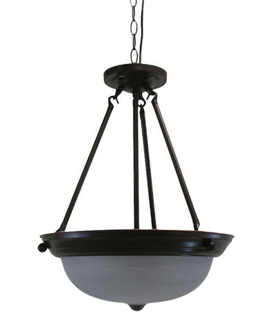 Trans Globe 8912 ROB Three Light Pendant Chandelier in Rubbed Oil Bronze Finish
