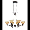 Designers Fountain Lighting 96439 TU Torrance Collection Six Light Chandelier in Tuscana Finish