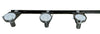 Nora NTH-108 Three Light PAR38 Gimbal Ring Track Kit with End Feed Cord and Plug in Silver and Black Finish