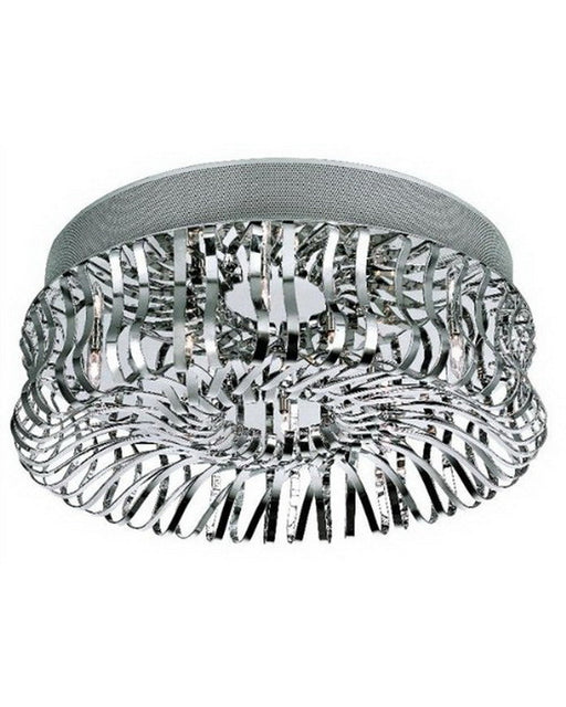 Trans Globe Lighting MDN-833 Ten Light Flush Ceiling Mount in Polished Chrome Finish - Quality Discount Lighting