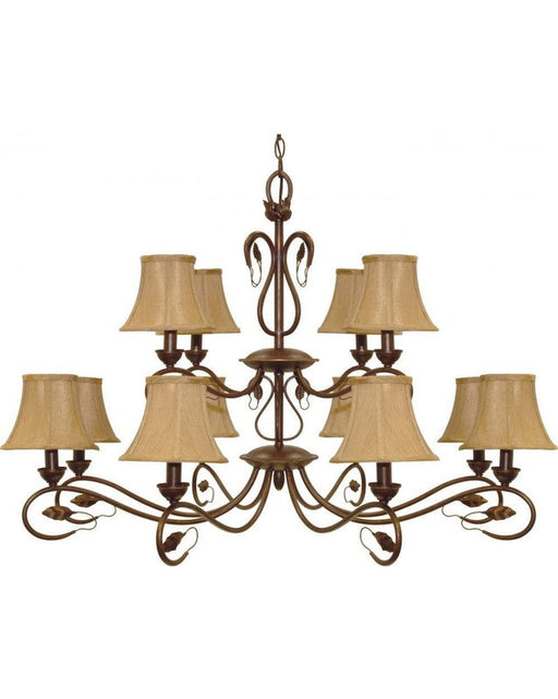 Nuvo Lighting 60-1171 Vine Collection Twelve Light Chandelier in Sonoma Bronze Finish - Quality Discount Lighting