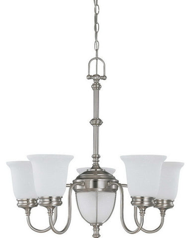 Nuvo Lighting 60-2806 Salem Collection Seven Light Chandelier in Brushed Nickel Finish - Quality Discount Lighting