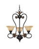 Nuvo Lighting 60-1621 Francesca Collection Three Light Chandelier in Rustic Bronze Finish - Quality Discount Lighting