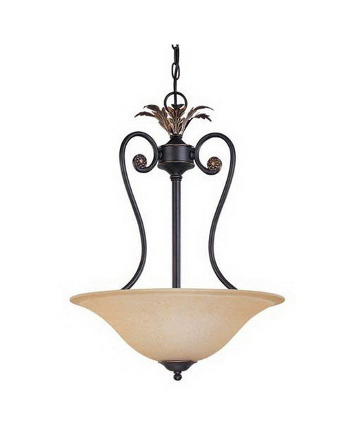 Nuvo Lighting 60-1627 Francesca Collection Three Light Pendant Chandelier in Rustic Bronze Finish - Quality Discount Lighting