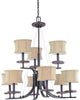 Nuvo Lighting 60-1443 Madison Collection Nine Light Chandelier in Ledgestone Finish - Quality Discount Lighting