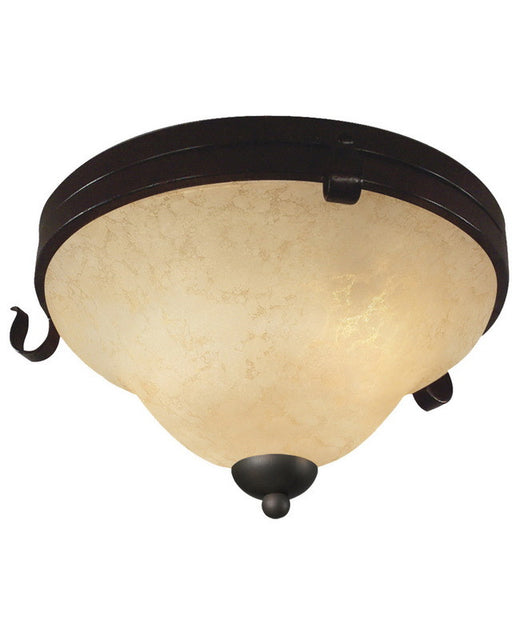 Z-Lite Lighting 14073F Three Light Flush Ceiling Mount in Matte Coffee Finish - Quality Discount Lighting